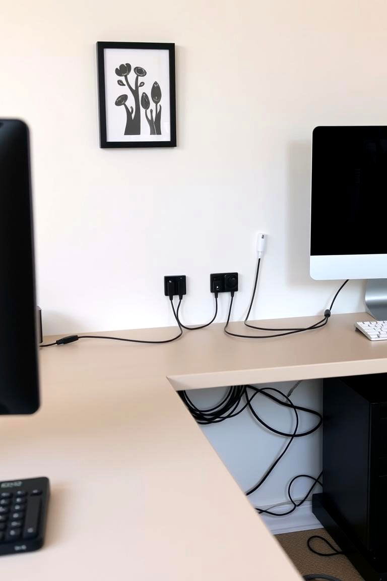 Invest in a Cable Management System - 24 Desk Organization Ideas