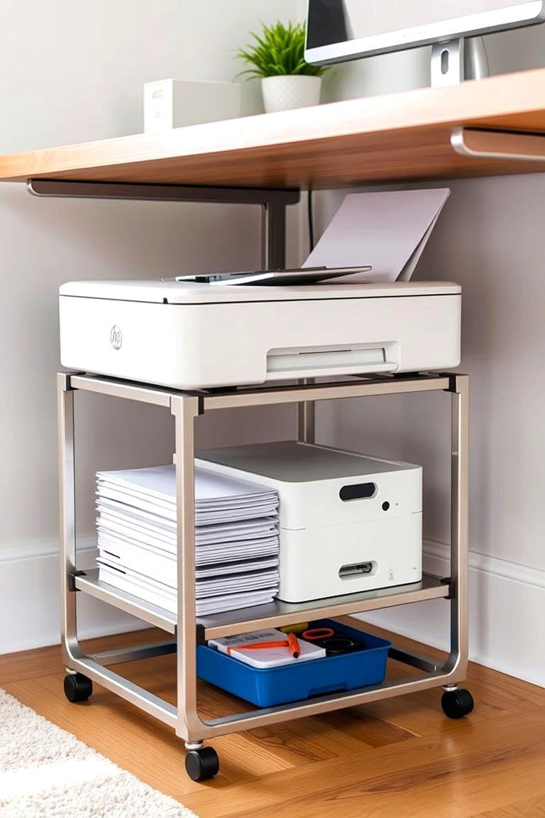 Invest in a Good Printer Stand - 24 Home Office Decor Ideas