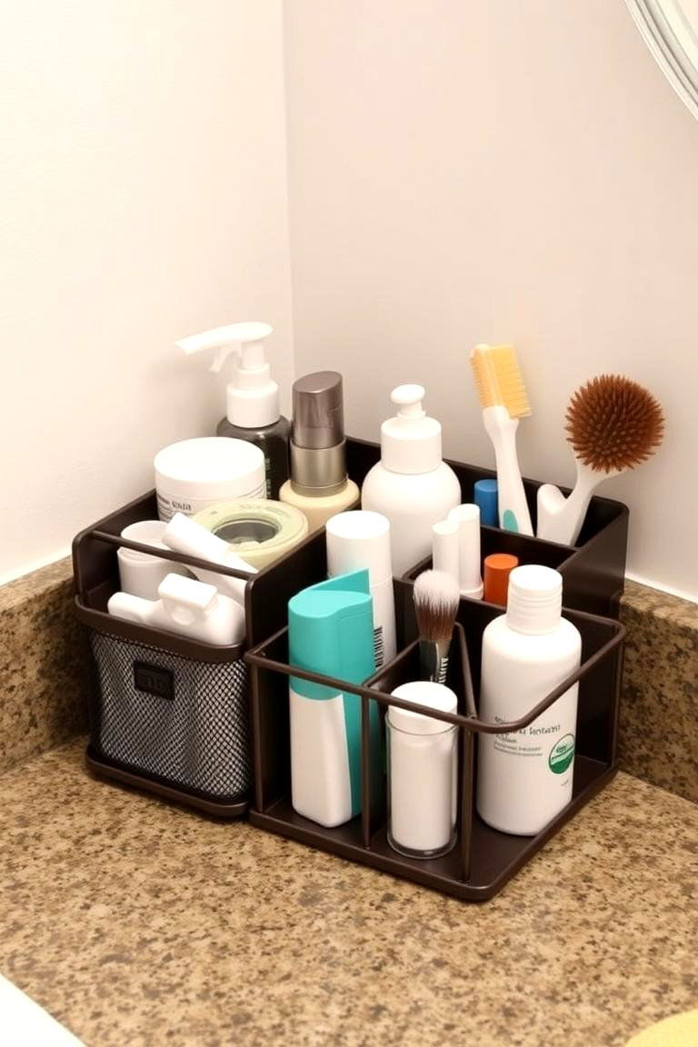 Invest in a Multi Compartment Counter Organizer - 24 Bathroom Counter Organization Ideas