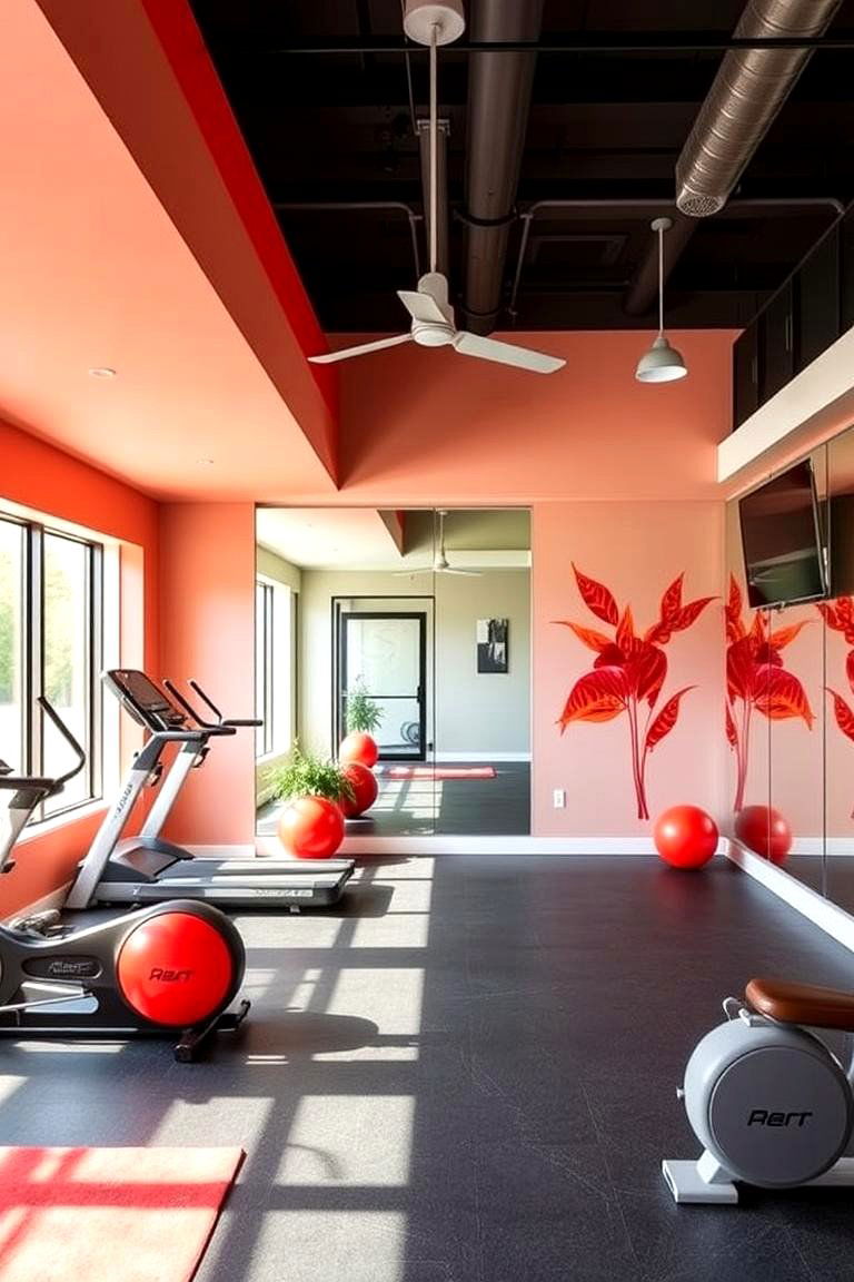 Invigorating Fitness Room Colors - 24 Warm Color Palettes for Every Room in the House