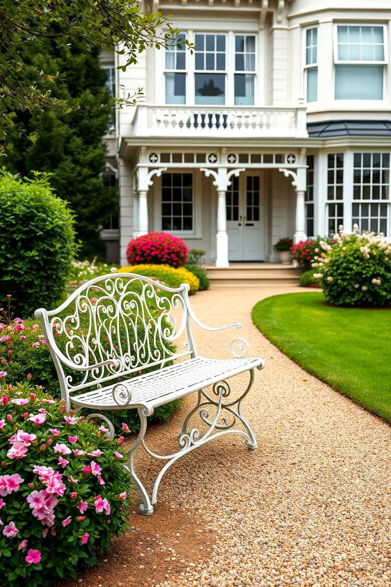 Inviting Bird Bath - 24 Victorian Front Garden Ideas