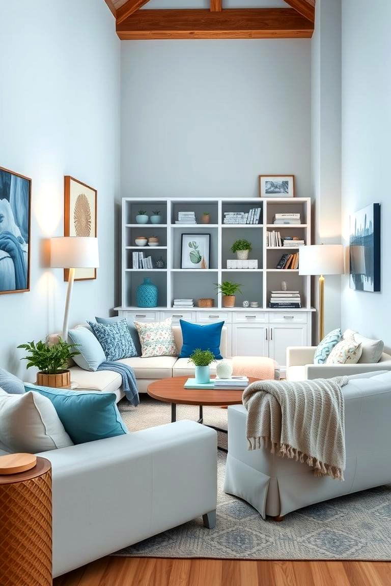 Inviting Blue Nuances - 24 Blue and White Bedroom Ideas