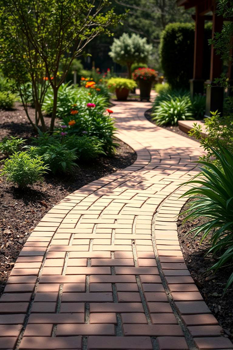 Inviting Brick Pathways - 24 Brown Brick Exterior Home Ideas