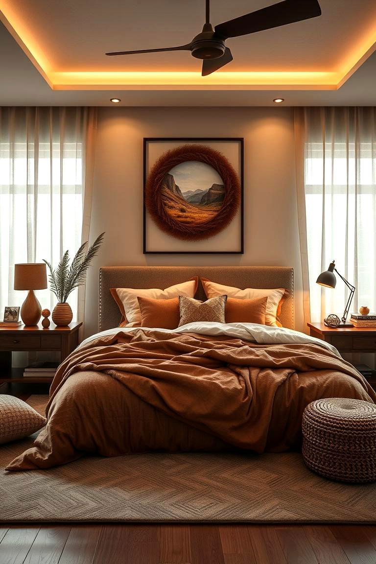 Inviting Brown Retreat - 24 Brown Bedroom Ideas