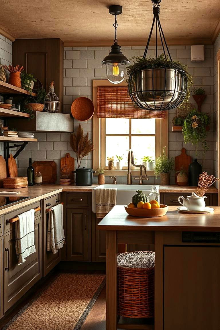 Inviting Brown Texture and Layering - 24 Brown Kitchen Ideas