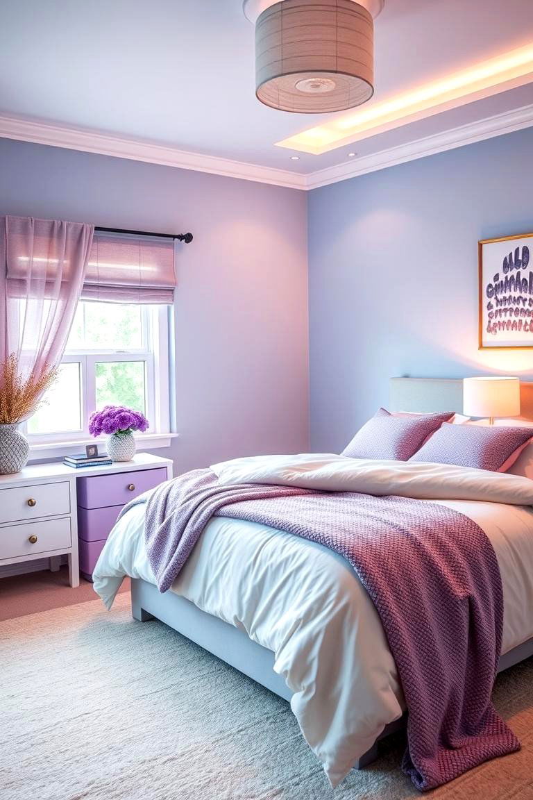 Inviting Comfort - 24 Blue and Purple Bedroom Ideas