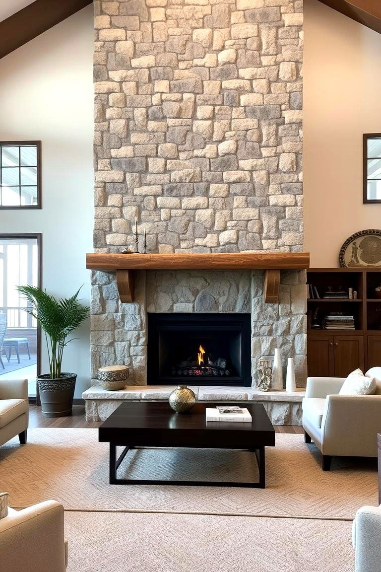 Inviting Fireplace Focal Point - 24 Prairie-style Interior Design Ideas