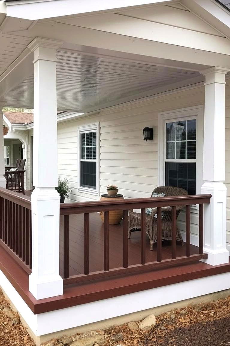 Inviting Front Porch Addition - 24 Ideas for Ranch-Style Home Exteriors