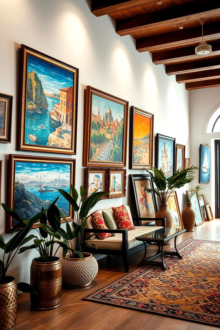 Inviting Mediterranean Art Pieces - 24 Tuscan Living Room Ideas