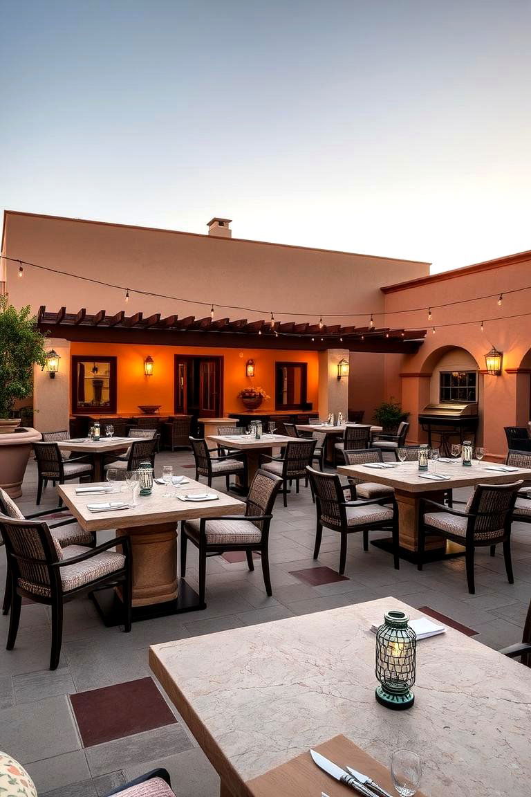 Inviting Outdoor Dining Area - 24 Mediterranean House Exterior Ideas