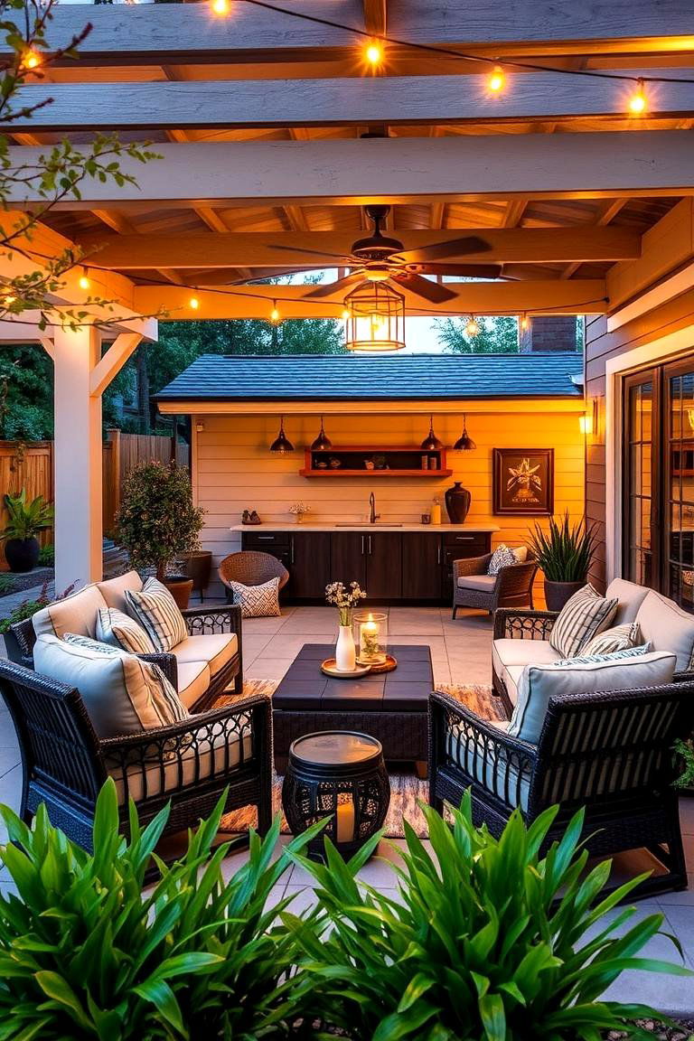 Inviting Outdoor Man Cave - 24 Black Man Cave Ideas