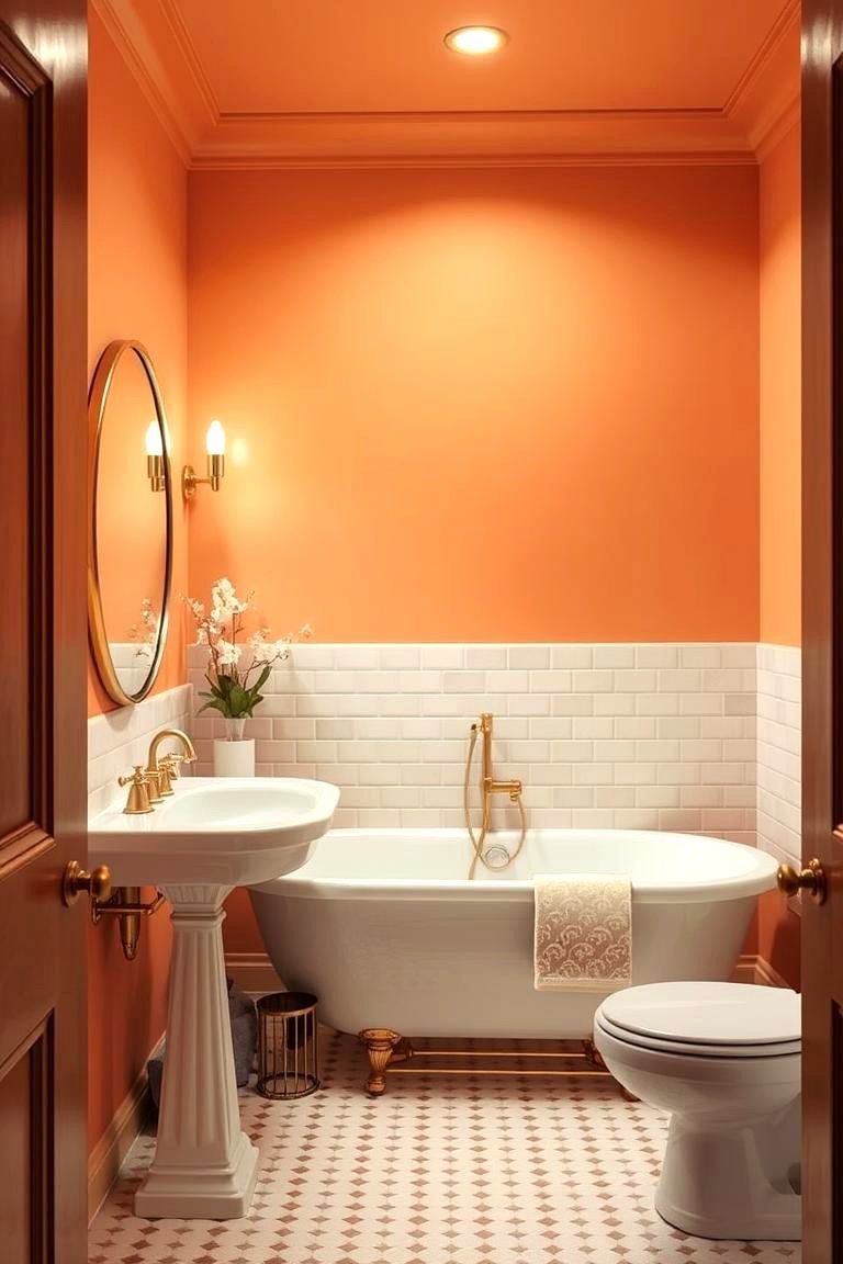 Inviting Peach - 24 Bathroom Color Ideas