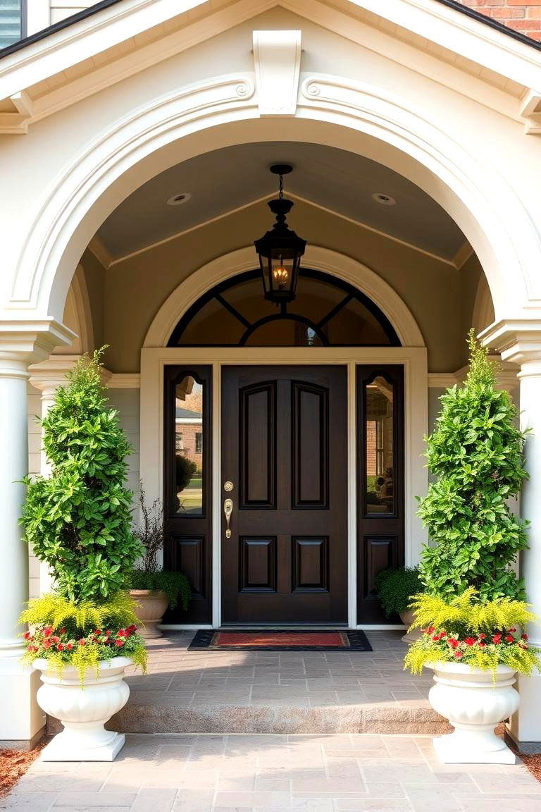 Inviting Porch Doorway Arch - 24 Large Front Porch Ideas