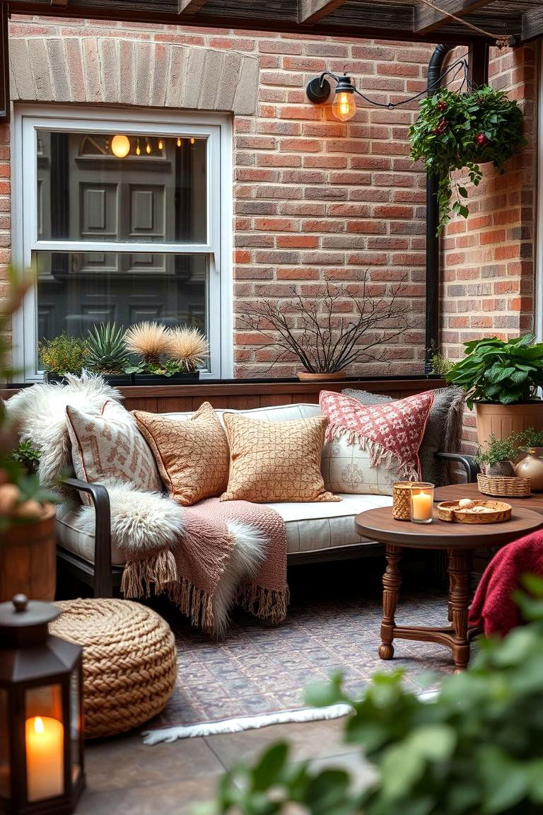 Inviting Seating Nook - 24 townhouse patio ideas