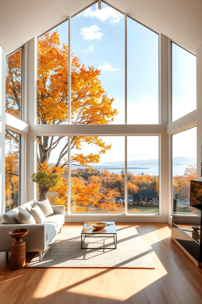Inviting Window Views - 24 Fall Living Room Ideas