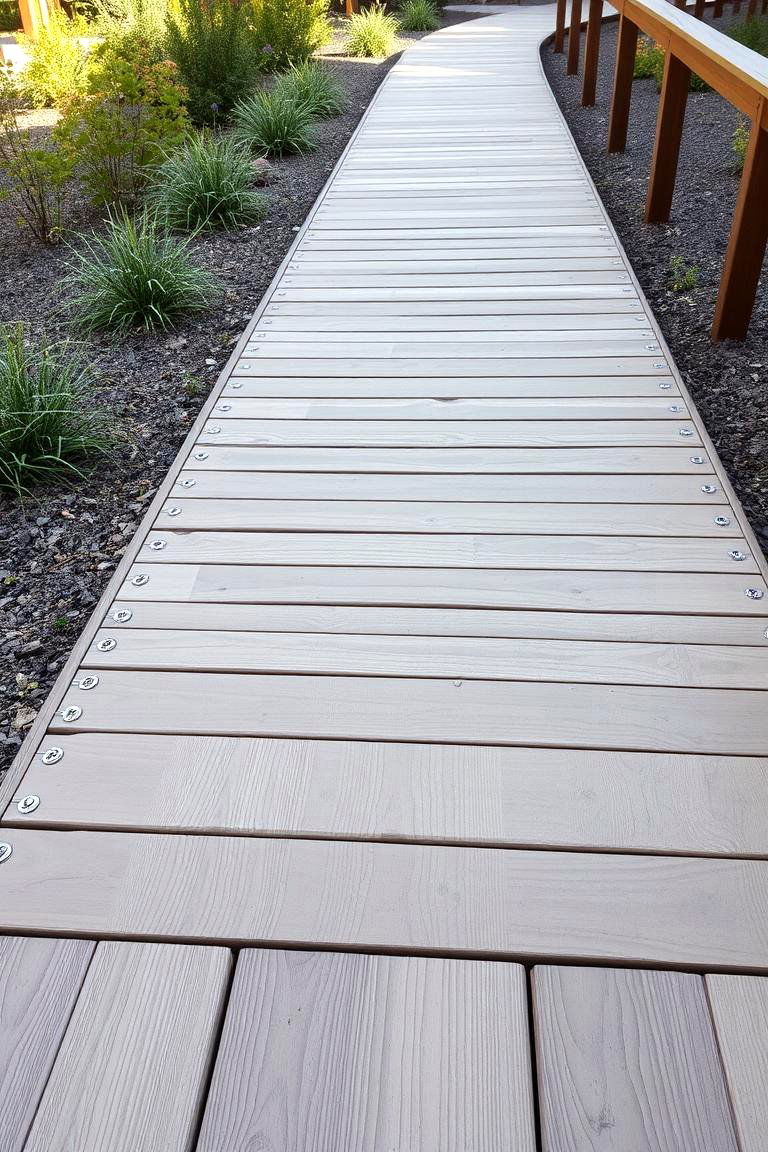 Inviting Wooden Walk - 24 Front Walkway Ideas