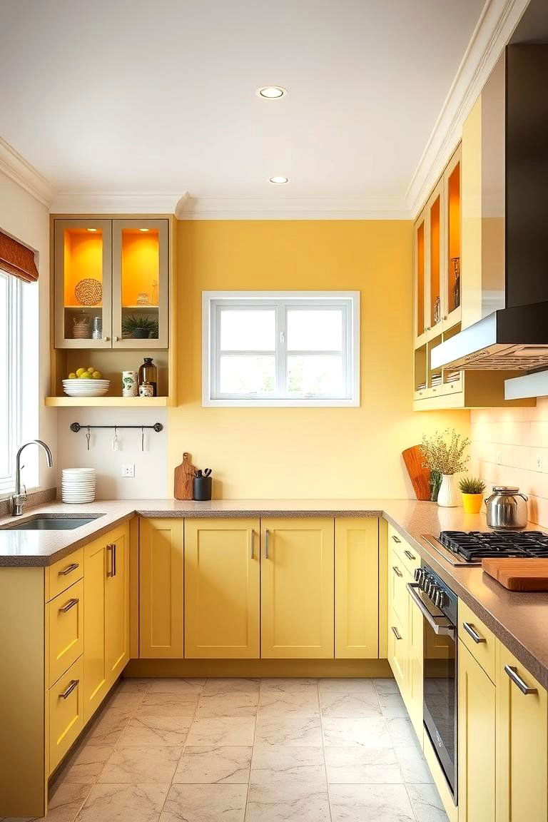 Inviting Yellow Focal Point - 24 Pale Yellow Kitchen Ideas