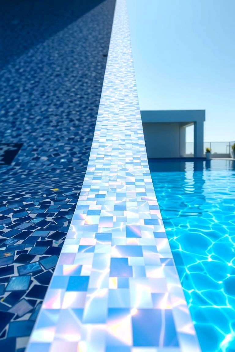 Iridescent Glass Tiles - 24 Pool Tile Ideas