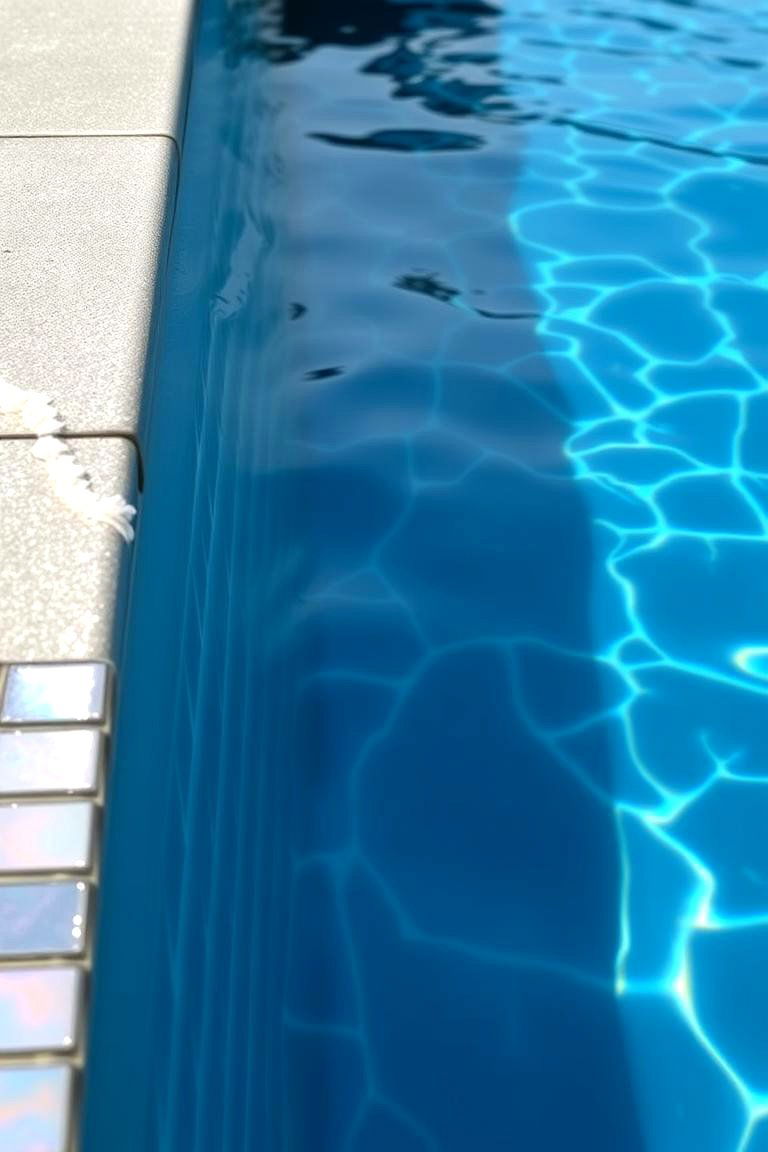 Iridescent Shimmer Tiles - 24 Waterline Pool Tile Ideas