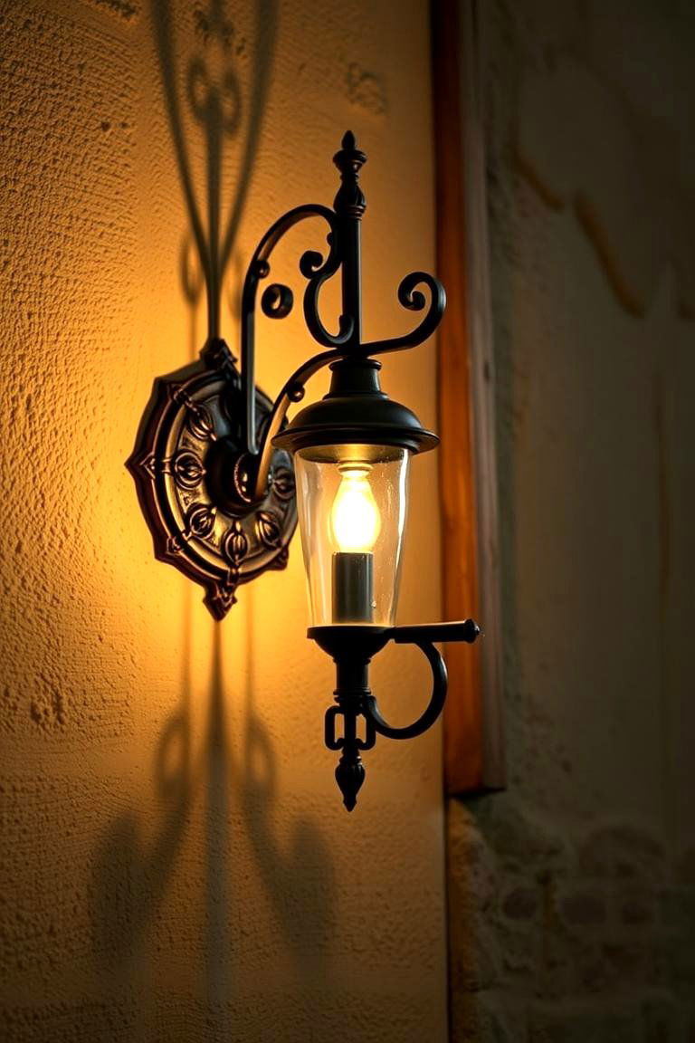 Iron Wall Sconces - 24 Medieval Home Decor Ideas