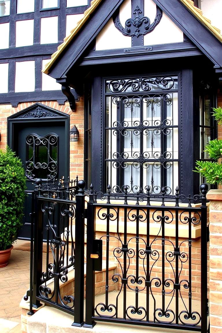 Ironwork Details - 24 Modern Tudor Exterior Inspiration