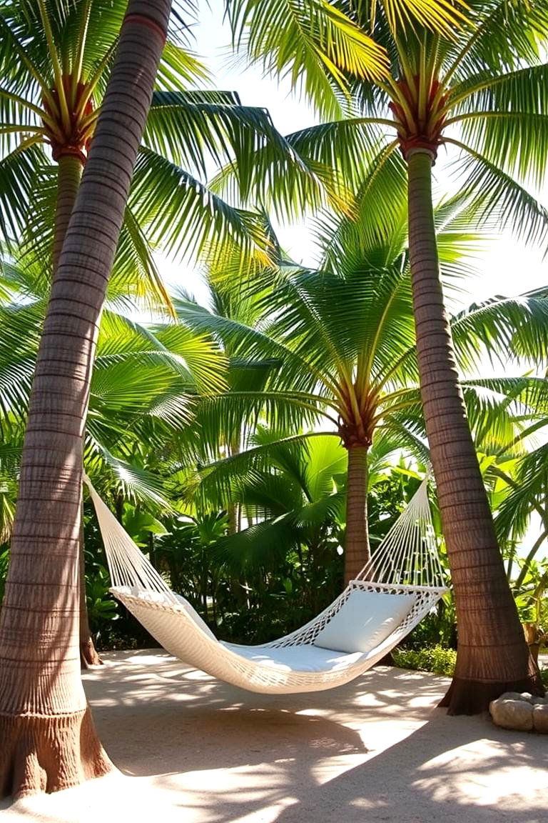 Island Inspired Hammock Nook - 24 Tropical Backyard Ideas