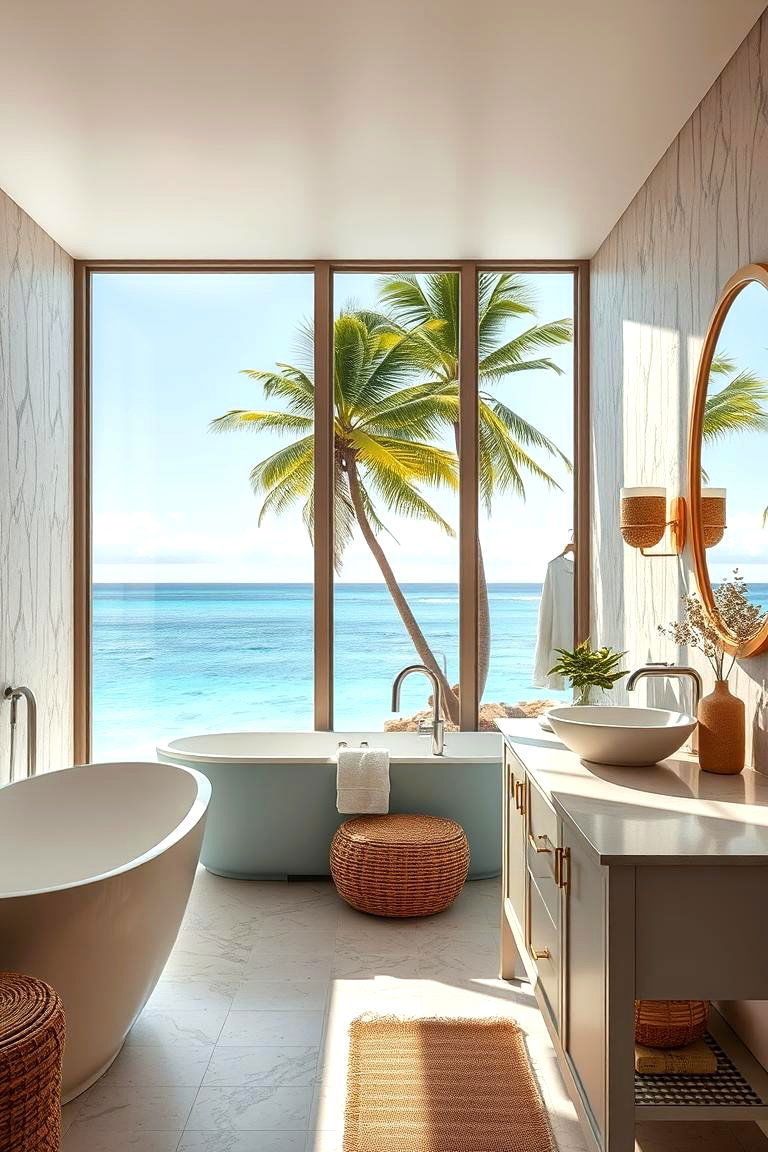 Island Paradise Escape - 24 Tropical Bathroom Ideas