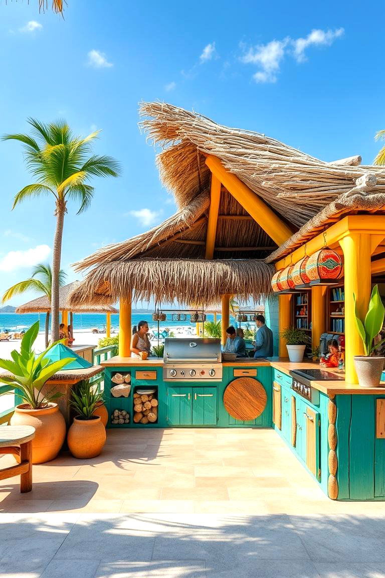 Island Style Tropical Grill Station - 24 Grill Station Ideas