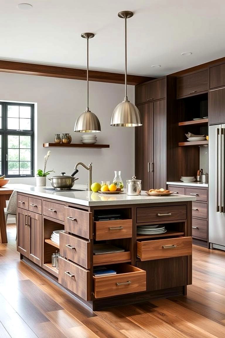 Island with Storage - 24 Kitchen Design Ideas