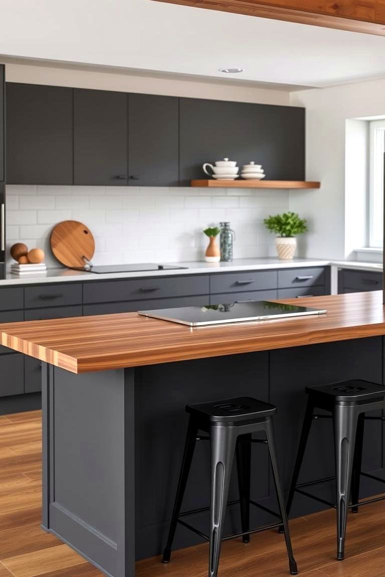 Island with a Cooktop and Overhang Seating - 24 Kitchen Island Ideas With Seating