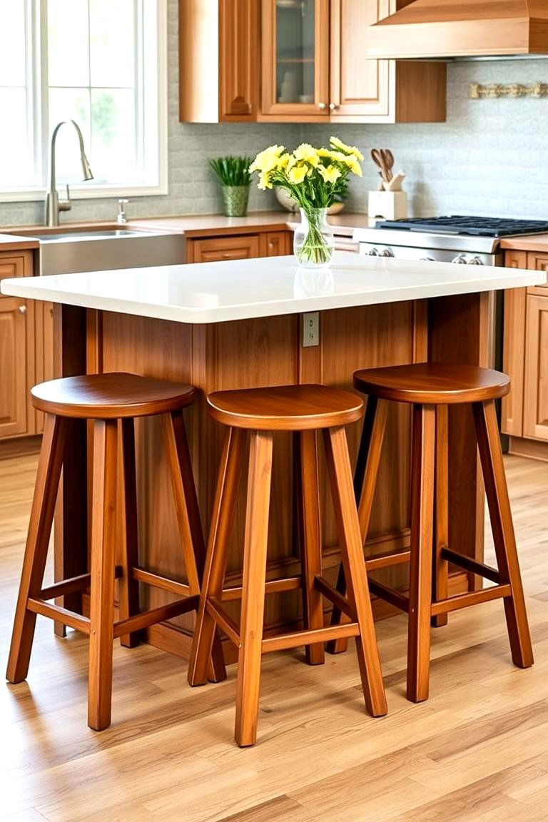 Island with a Unique Shape to Maximize Seating - 24 Kitchen Island Ideas With Seating