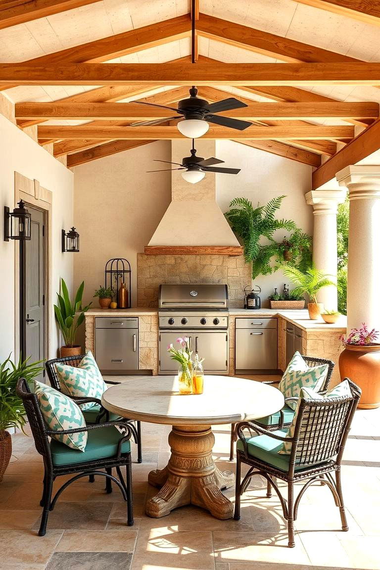 Italian Outdoor Kitchen Retreat - 24 Italian Kitchen Design Ideas