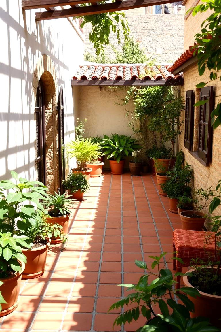 Italian Terra Cotta Tiles for Patios - 24 Italian Garden Design Ideas