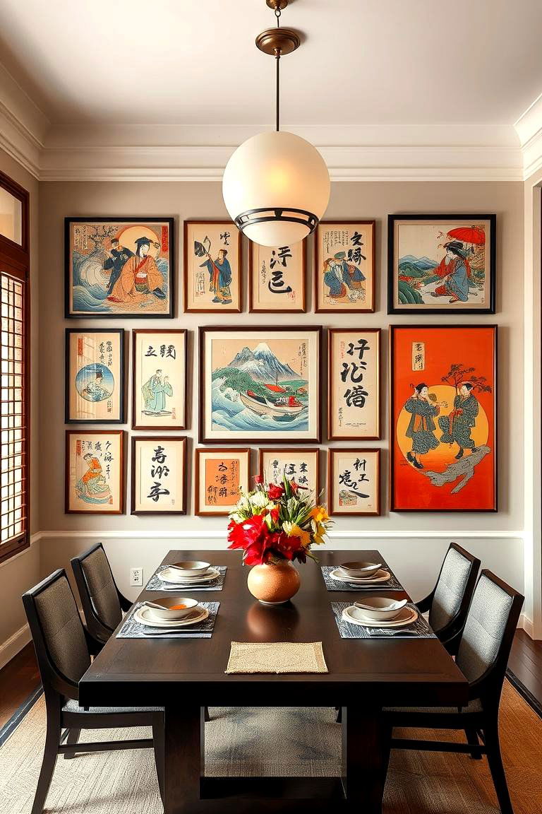 Japanese Art Integration - 24 Japanese Dining Room Ideas