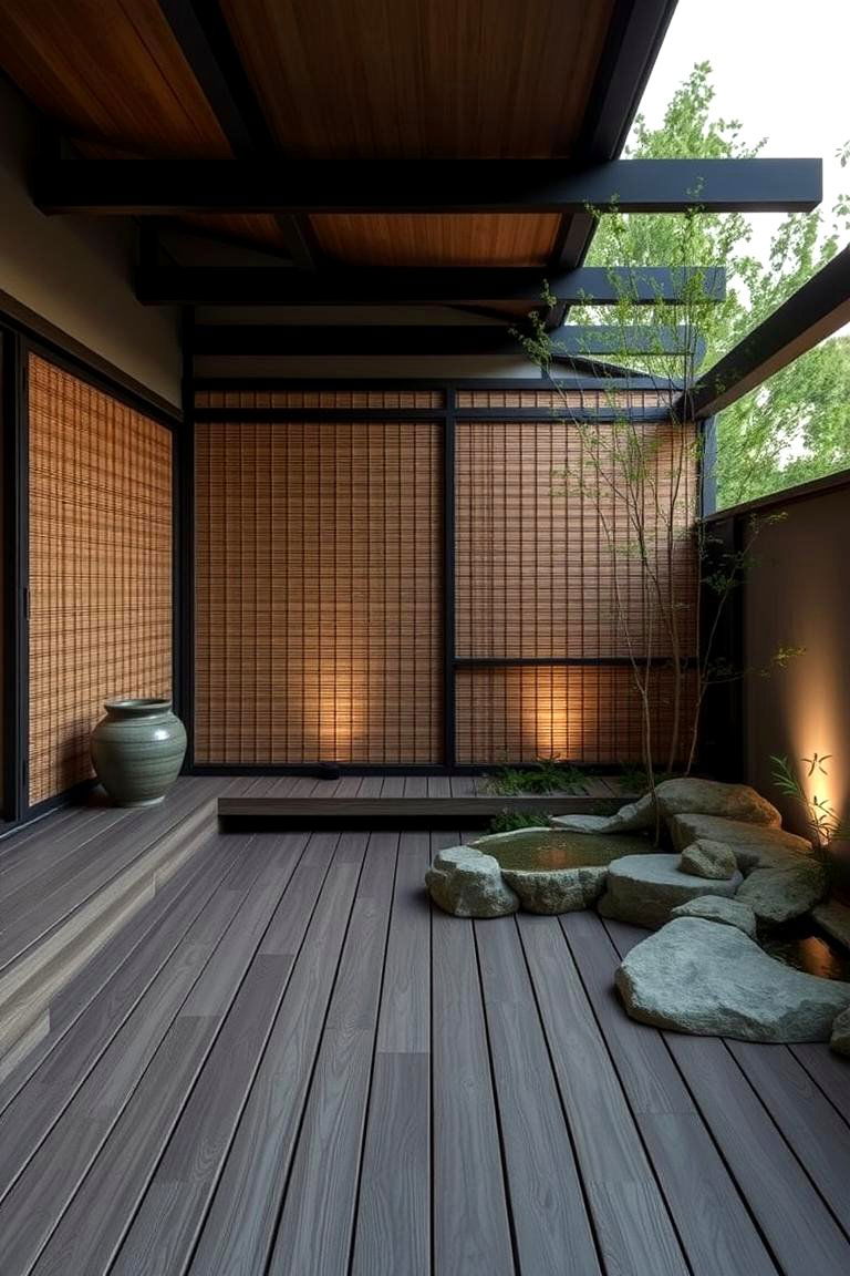 Japanese Zen Covered Deck - 24 Covered Deck Ideas