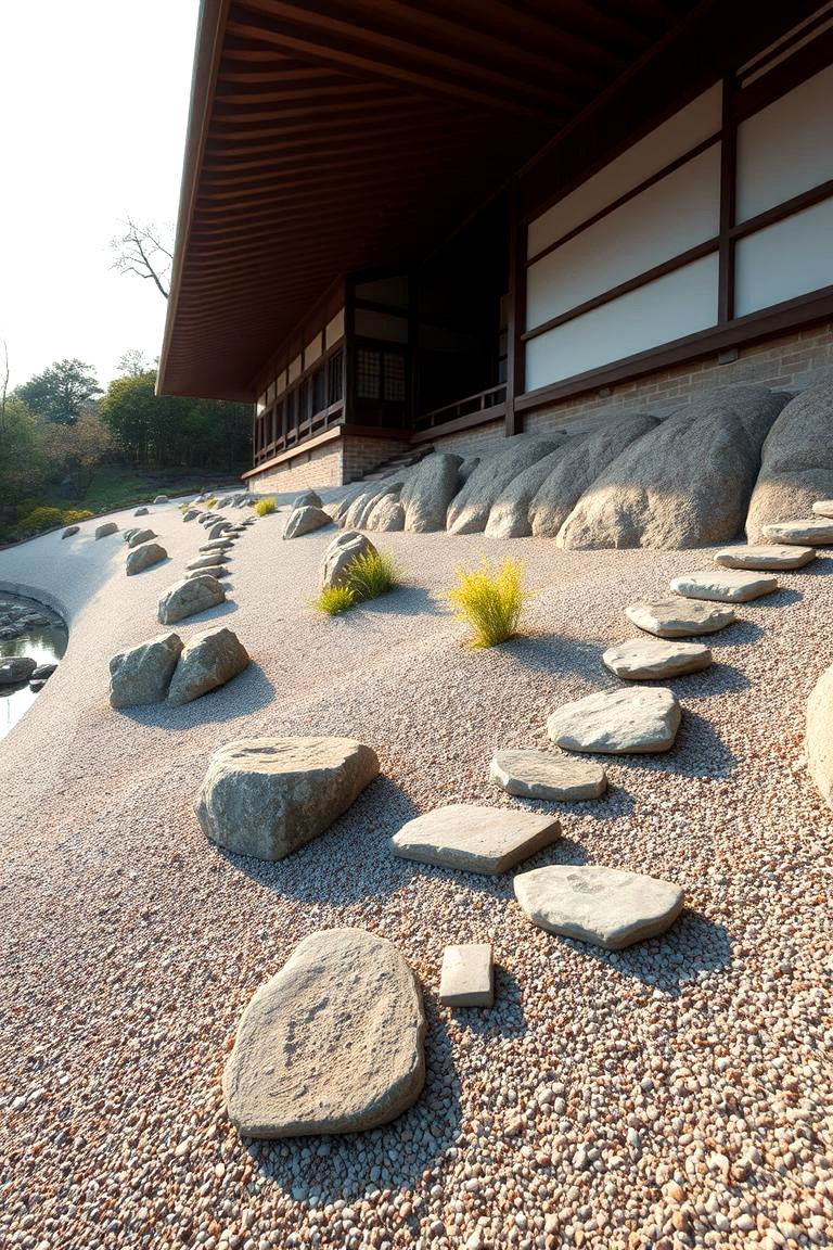 Japanese Zen Garden Slope - 24 Sloped Garden Ideas