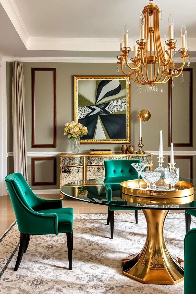 Jewel Tone Accents - 24 Glam Interior Design Ideas
