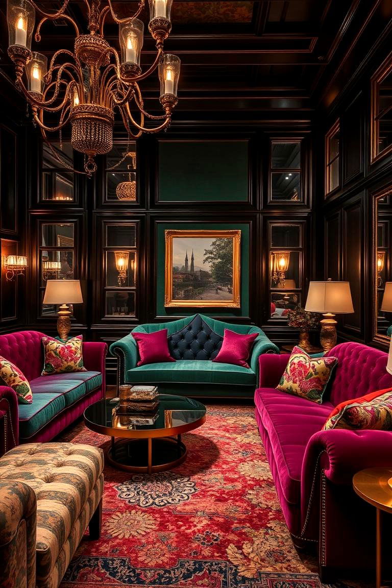 Jewel Tones Delight - 24 Mismatched Sofas in Living Room Ideas