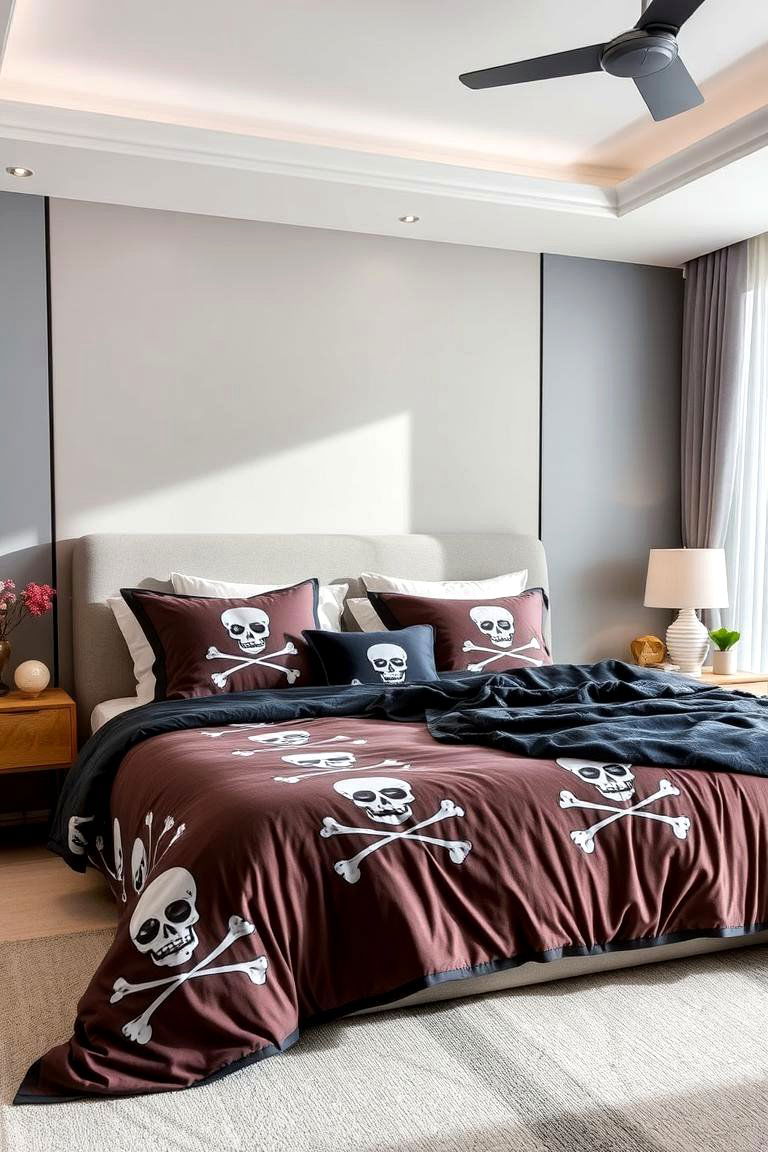 Jolly Roger Bedding - 24 Pirate-themed Bedroom Ideas