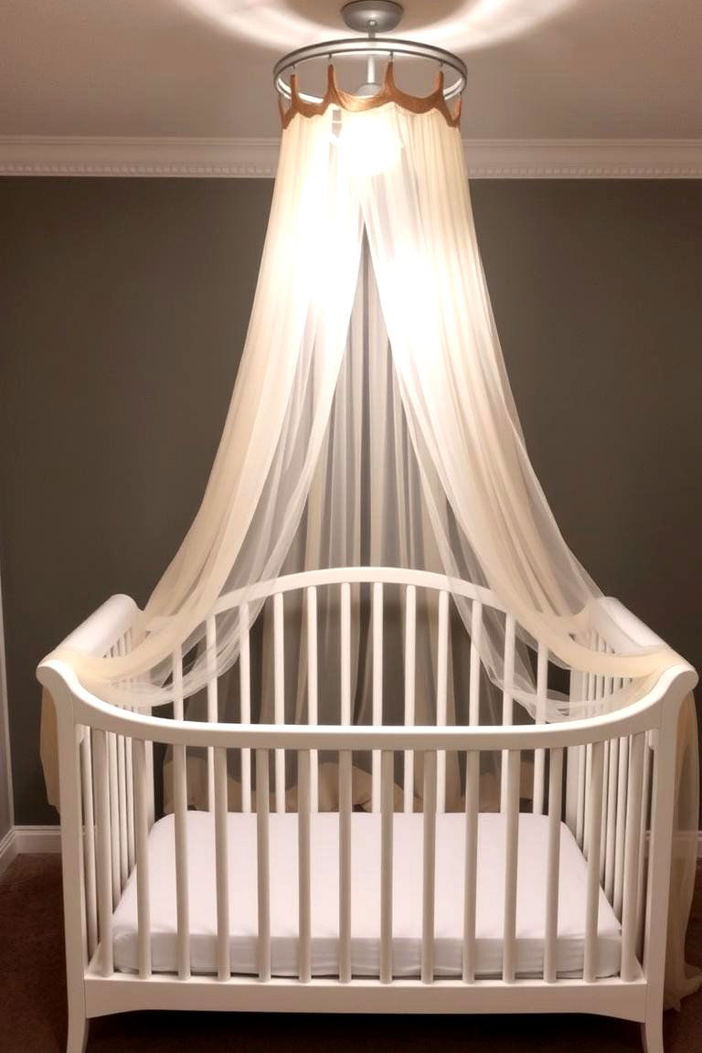 Jungle Canopy Crib Drape - 24 Safari Nursery Decor Ideas