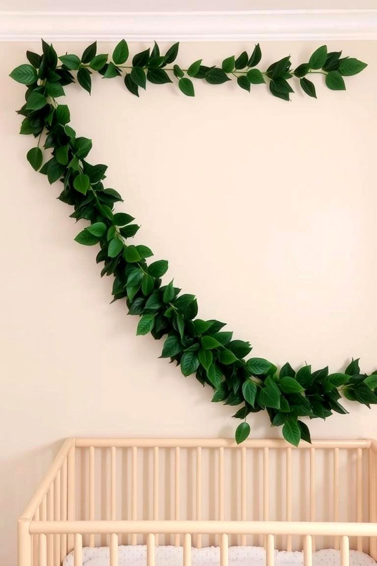 Jungle Leaves Garland - 24 Safari Nursery Decor Ideas