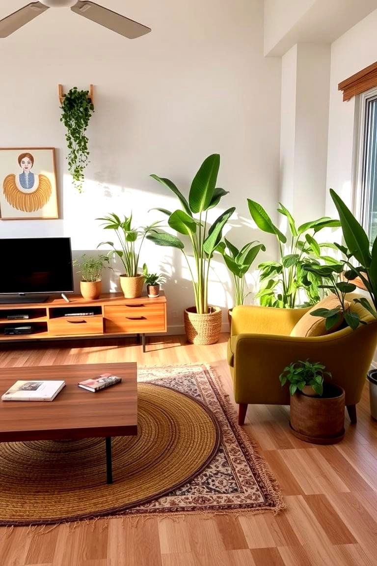 Jute or Sisal Rug Layering - 24 Organic Modern Living Room Design Ideas