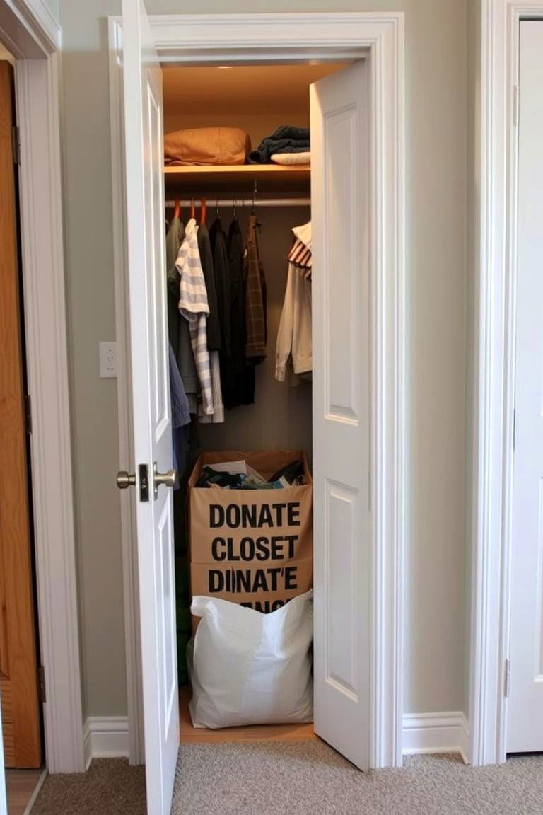 Keep a Donation Box Ready - 24 Hall Closet Organization Ideas