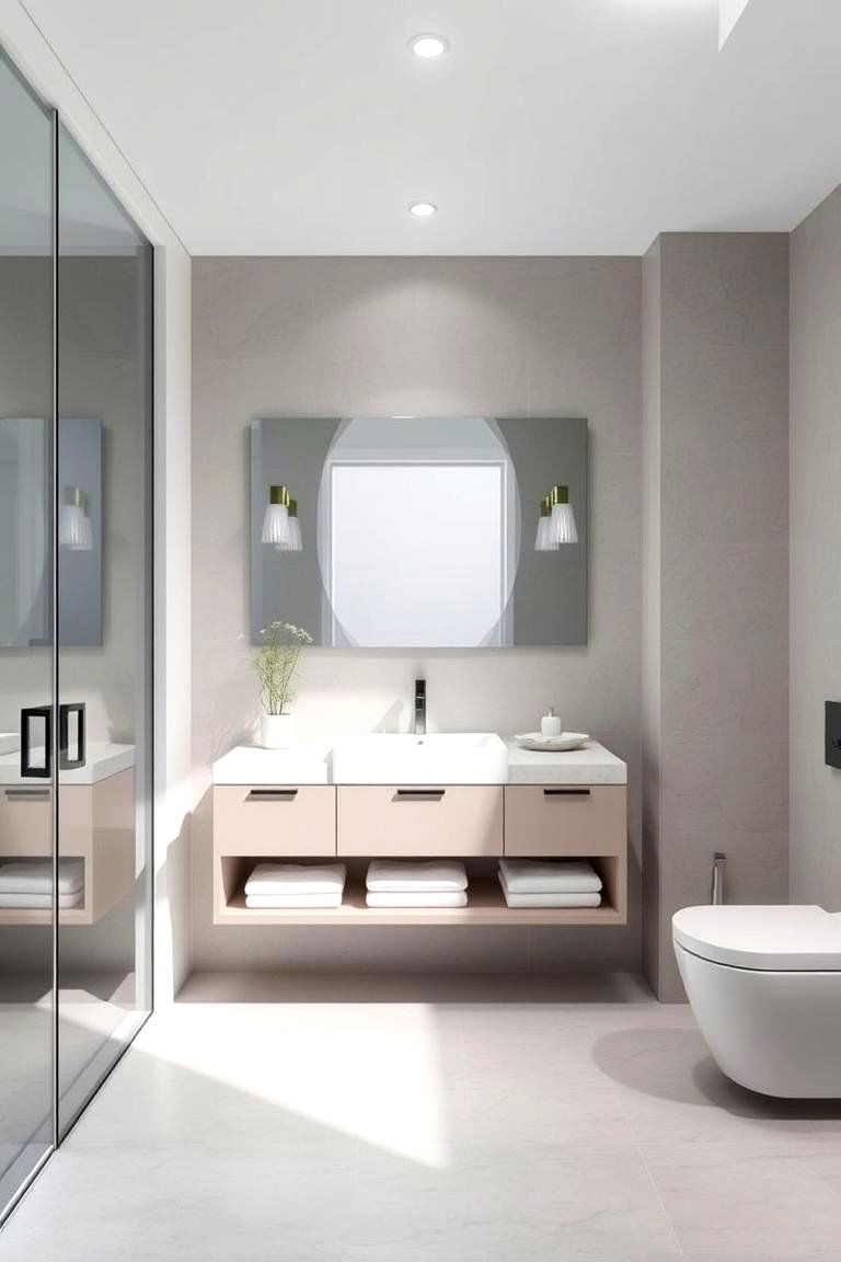 Keep the Design Simple - 24 Small Master Bathroom Ideas
