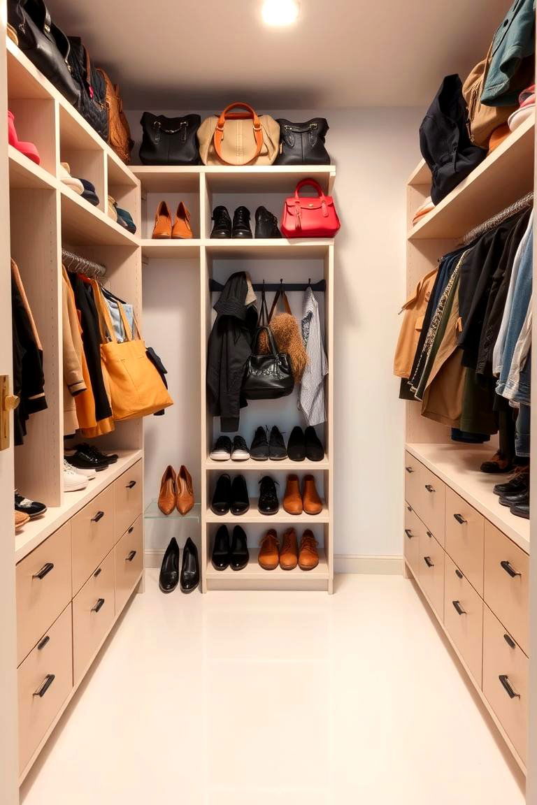 Keep the Floor Space Clear - 24 Hall Closet Organization Ideas