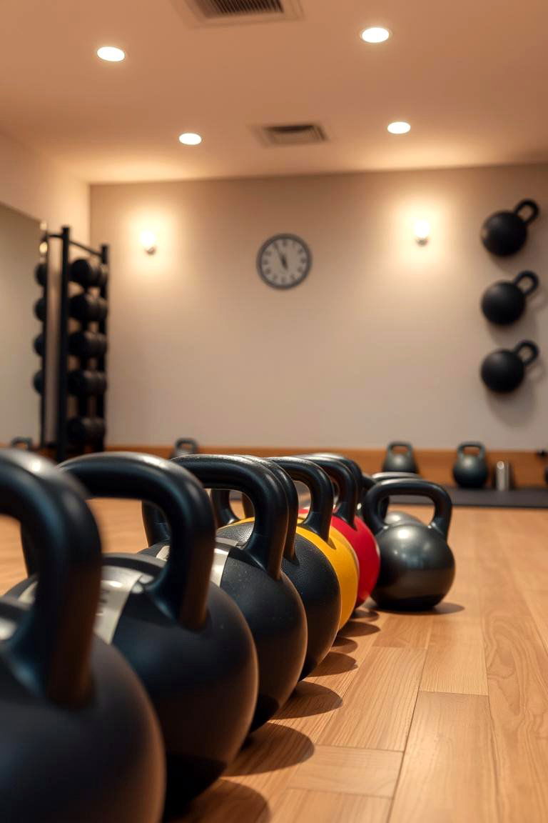 Kettlebells - 24 Small Home Gym Ideas