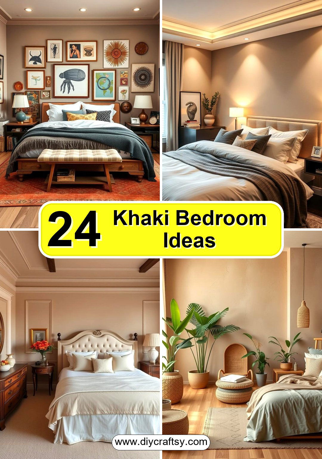 Khaki Bedroom Ideas