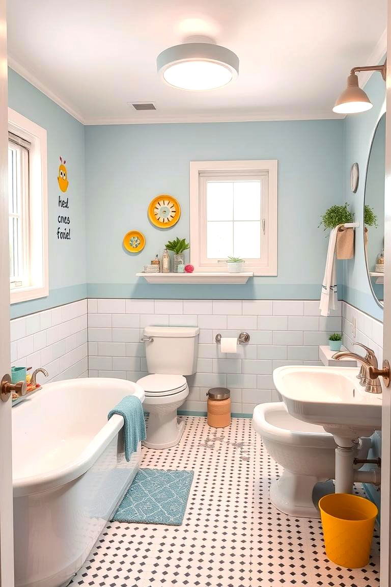 Kid Friendly Bath Tubs and Fixtures - 24 Family Bathroom Ideas