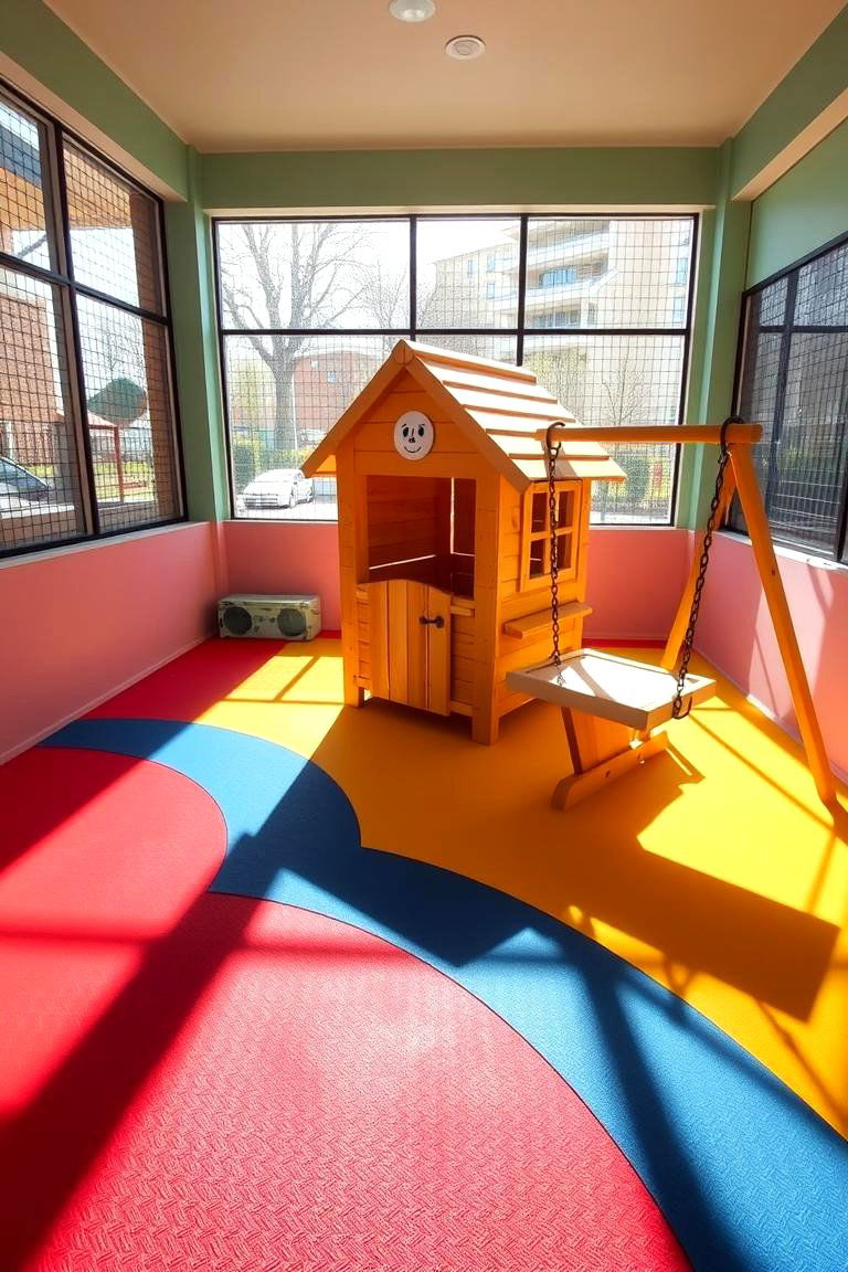 Kids Play Area with Soft Surfacing - 24 Modern Backyard Ideas