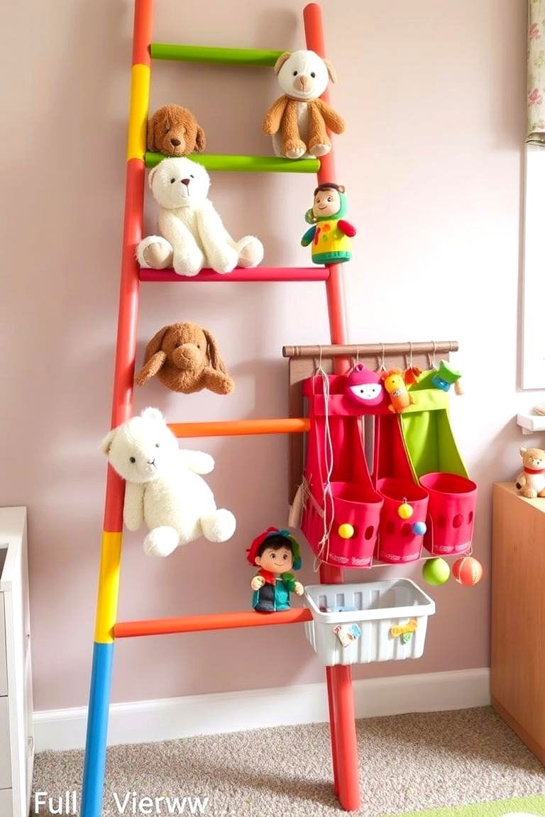 Kids Room Toy Ladder - 24 Ladder Storage Ideas